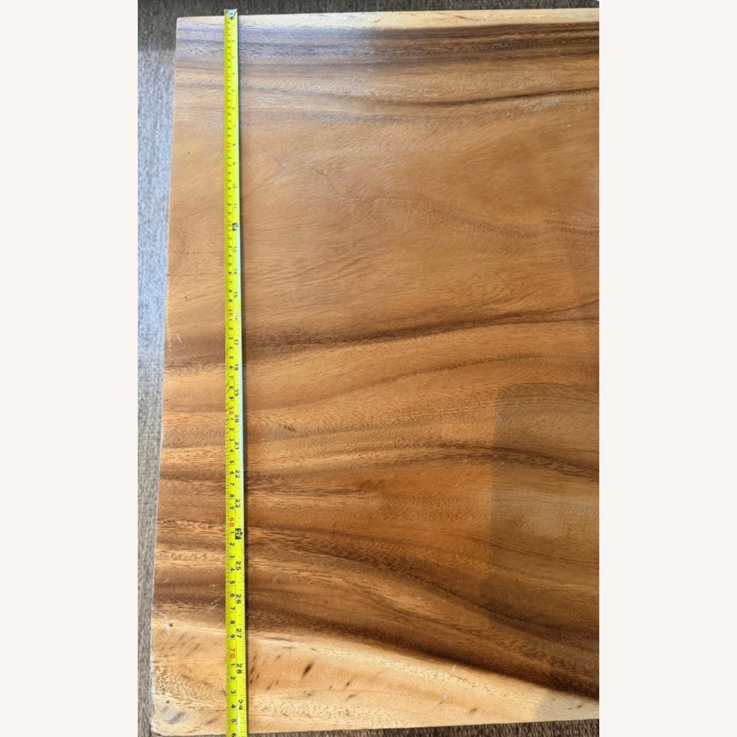 Natural Wood/Black Coffee Table - image-3