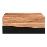 Natural Wood/Black Coffee Table
