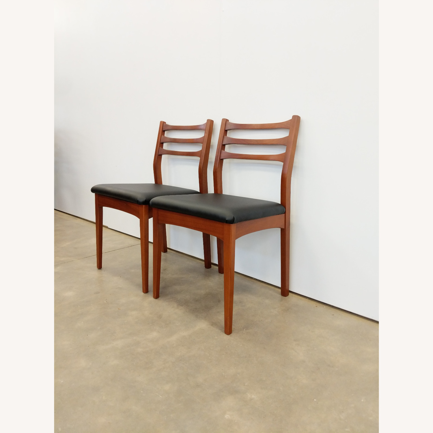 Pair Vintage Mid Century Modern Dining Chairs - image-5