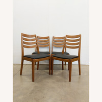 4 Vintage Mid Century Modern Nathan Dining Chairs