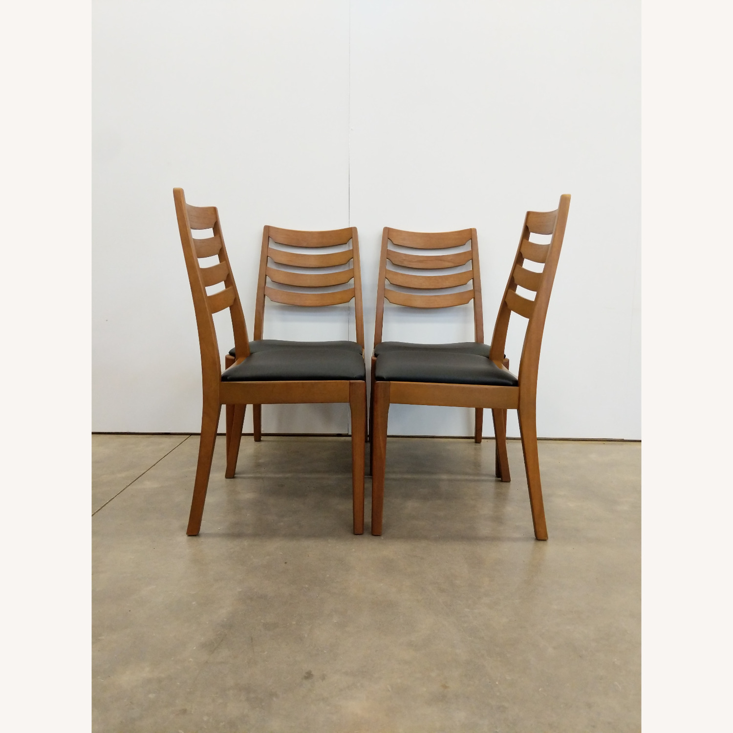 4 Vintage Mid Century Modern Nathan Dining Chairs - image-1