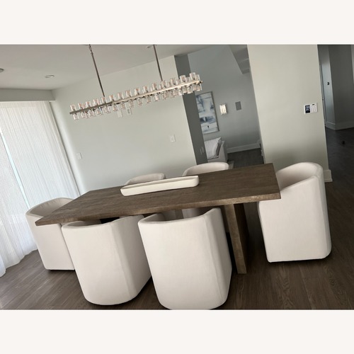 Used Restoration Hardware Reclaimed Oak Dinning Table With Chairs  for sale on AptDeco