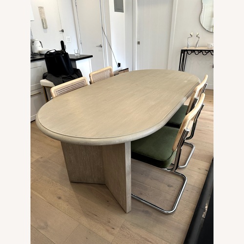 Used Joss & Main Brix Oval Solid Wood Base Dining Table for sale on AptDeco