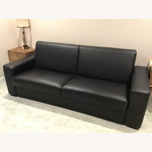 Used Black Leather Sleeper Sofa for sale on AptDeco