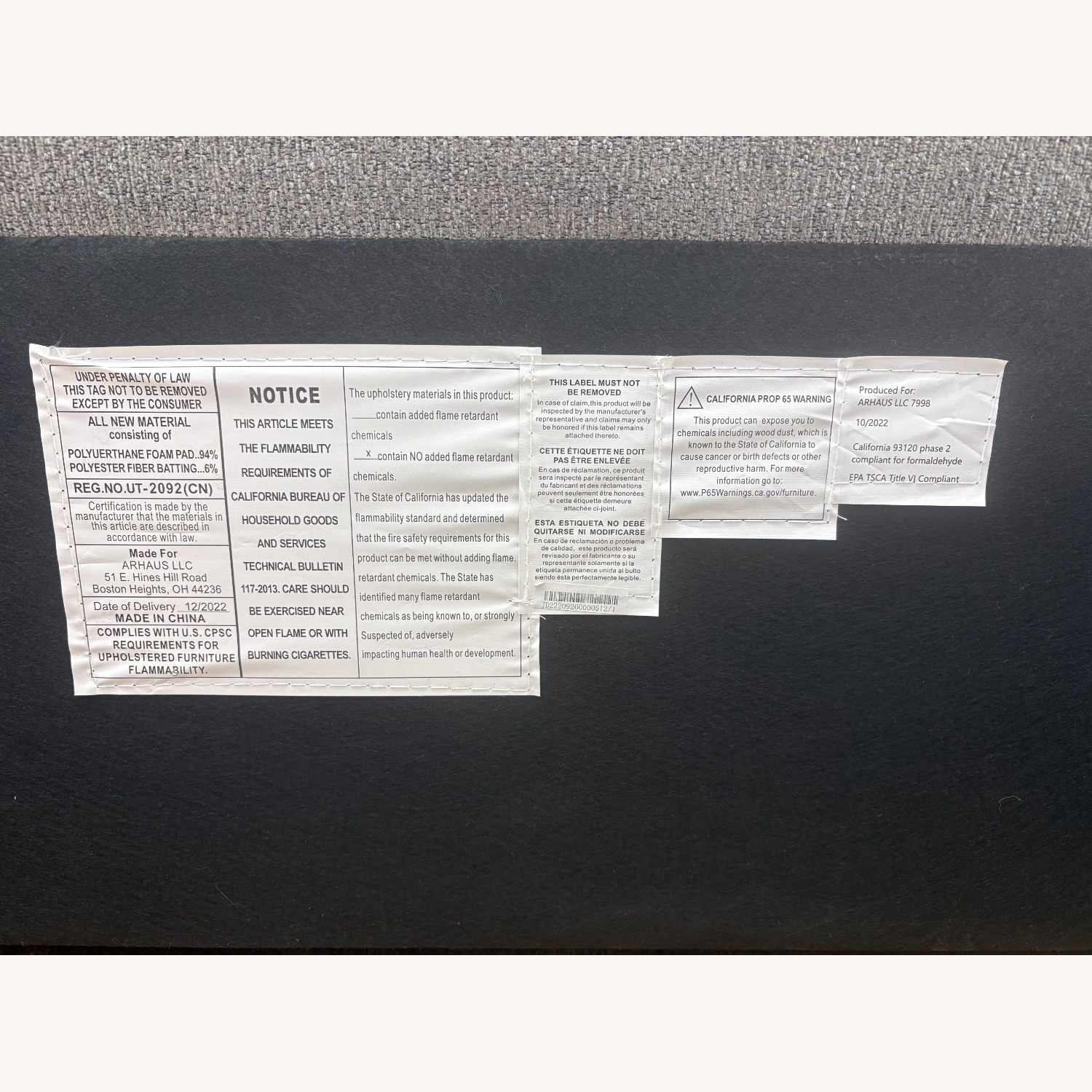 Arhaus Rigby Upholstered Bed — King Size Custom - image-13