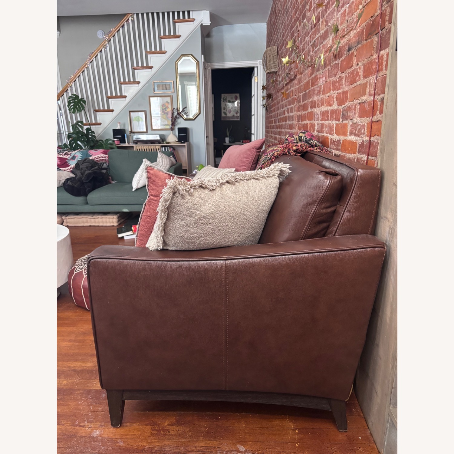 Raymour & Flanigan Dark Brown 3+ Seater Sofa - image-2