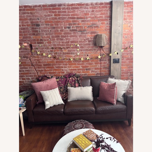 Used Raymour & Flanigan Dark Brown 3+ Seater Sofa for sale on AptDeco