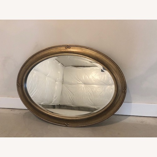 Used Oversized Gold Frame Wall Mirror for sale on AptDeco