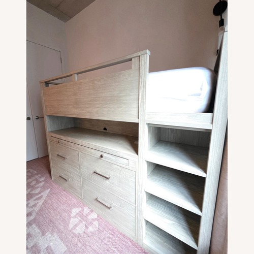 Used Pottery Barn Teen Light Gray Cleary Loft Bed for sale on AptDeco