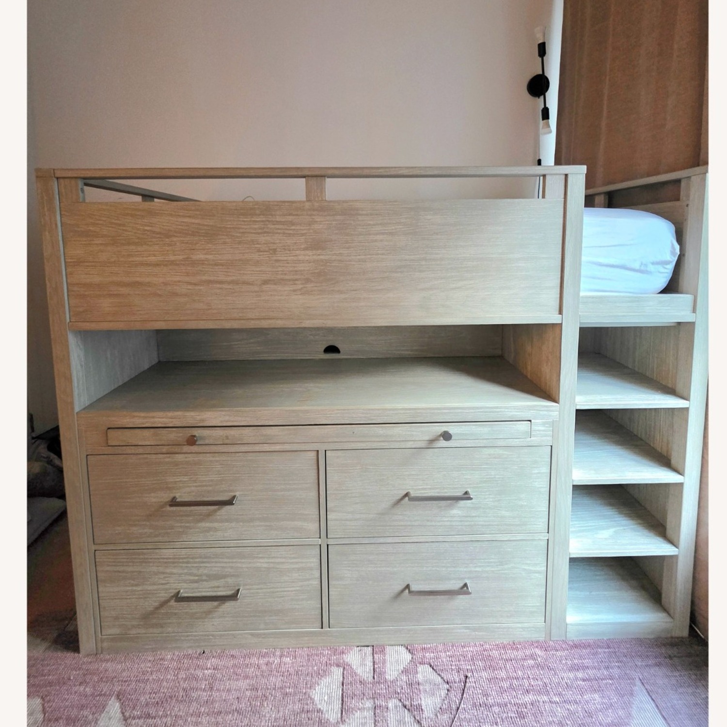 Pottery Barn Teen Light Gray Cleary Loft Bed - image-2