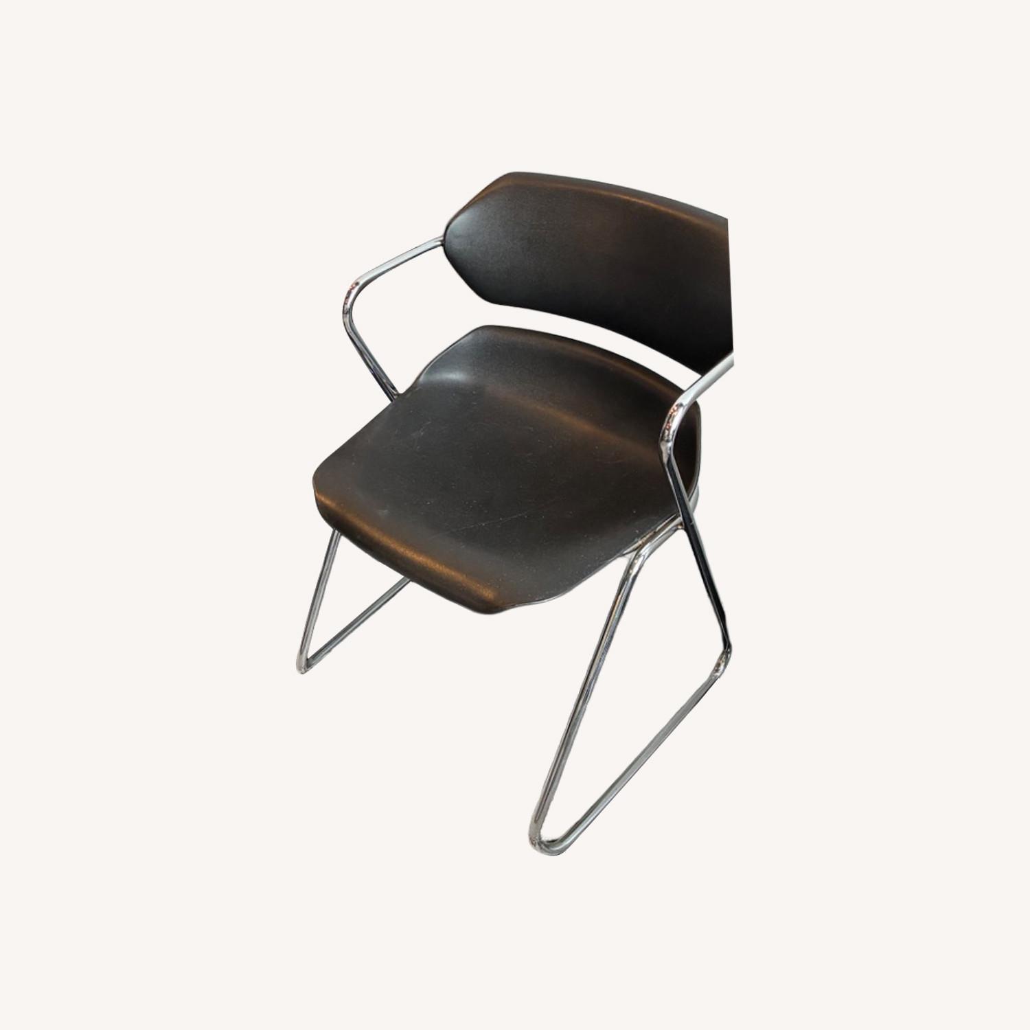 Vintage/Antique Black Plastic Armchair - image-0