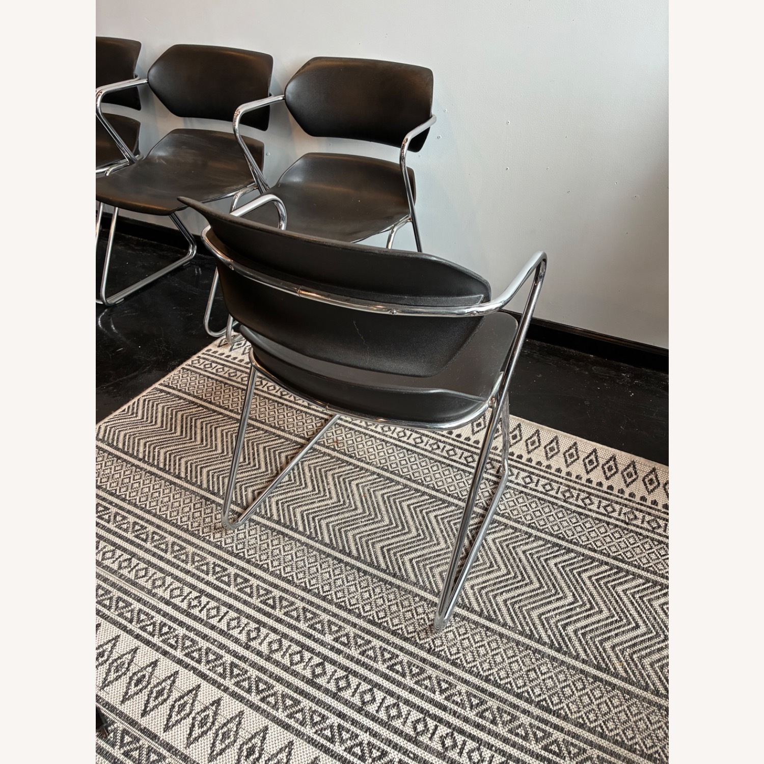 Vintage/Antique Black Plastic Armchair - image-2