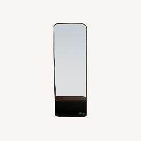 West Elm Dark Brown Wood Wall Mirror