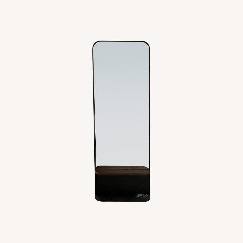 Used West Elm Dark Brown Wood Wall Mirror for sale on AptDeco