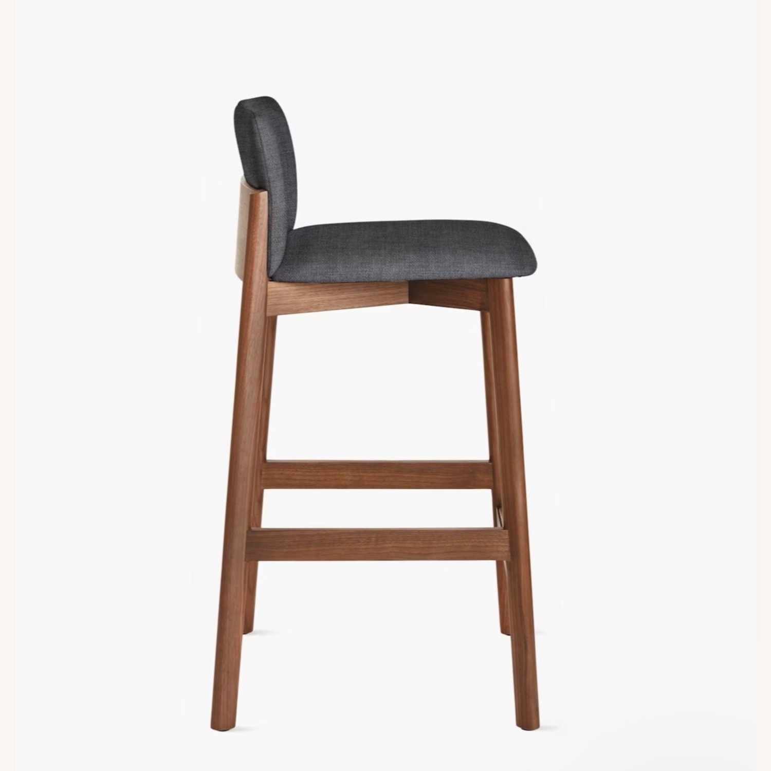 Design Within Reach Contour Light Gray Wood Stools - image-1