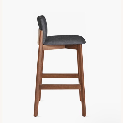 Used Design Within Reach Contour Light Gray Wood Stools for sale on AptDeco