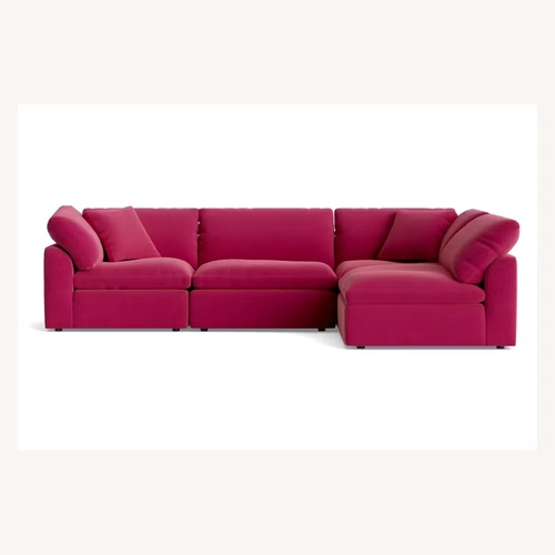 Used Joybird Bryant Pink Fabric 3+ Piece Sectional for sale on AptDeco