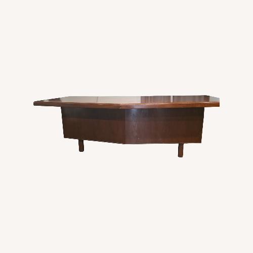 Used Mid-Century Modern Walnut Boomerang Executive Desk for sale on AptDeco