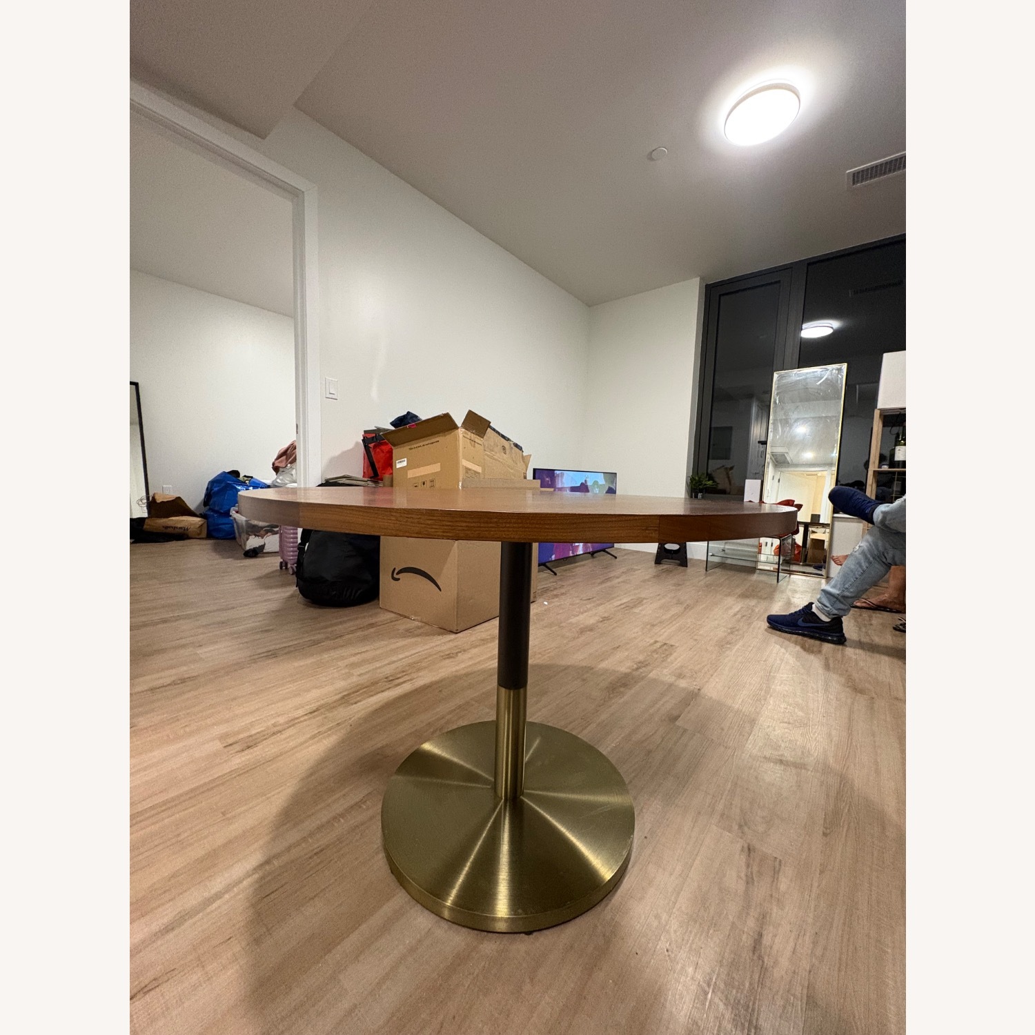 West Elm Orbit Dark Brown Wood Dining Table - image-2