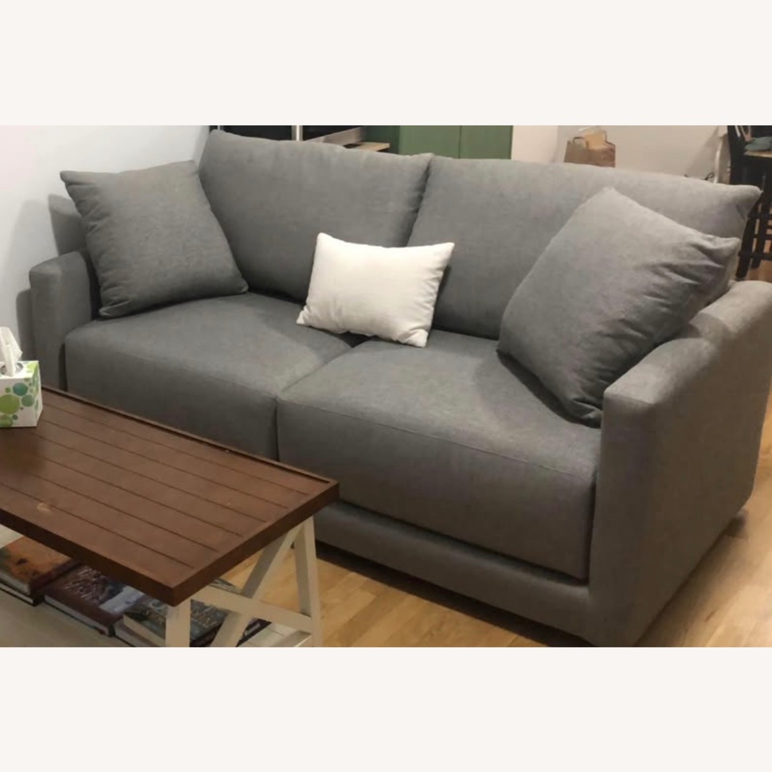 Crate & Barrel Light Gray 3+ Seater Sofa - image-1