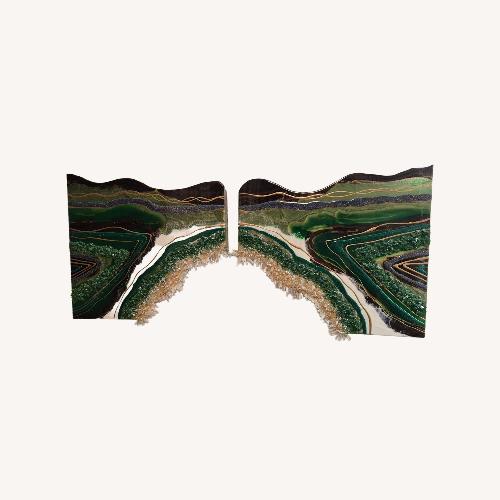 Used Factual Abstract Resin Wall Art for sale on AptDeco