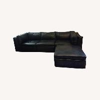 Stickley Audi & Co Baldwin Green Leather 3+ Seater Sofa