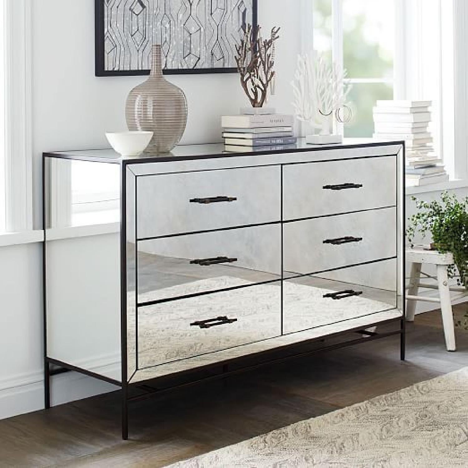 West Elm 6 Drawer Mirrored Dresser - image-3