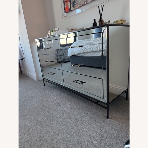 Used West Elm 6 Drawer Mirrored Dresser for sale on AptDeco