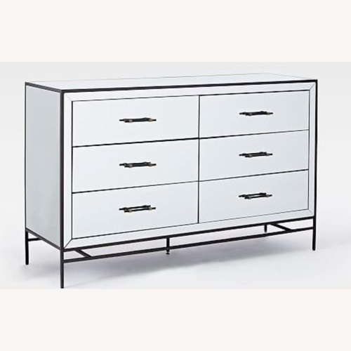 Used West Elm 6 Drawer Mirrored Dresser for sale on AptDeco