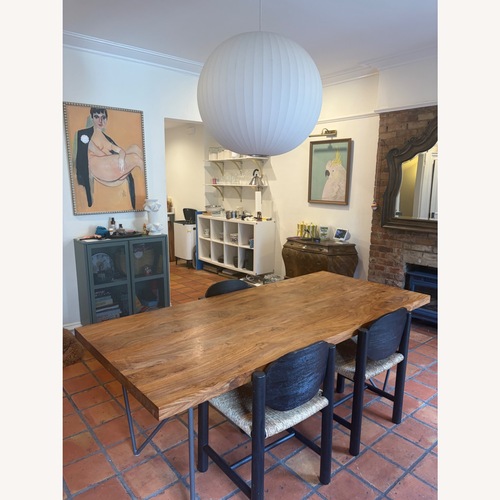 Used CB2 Dylan Dark Brown Wood Dining Table for sale on AptDeco