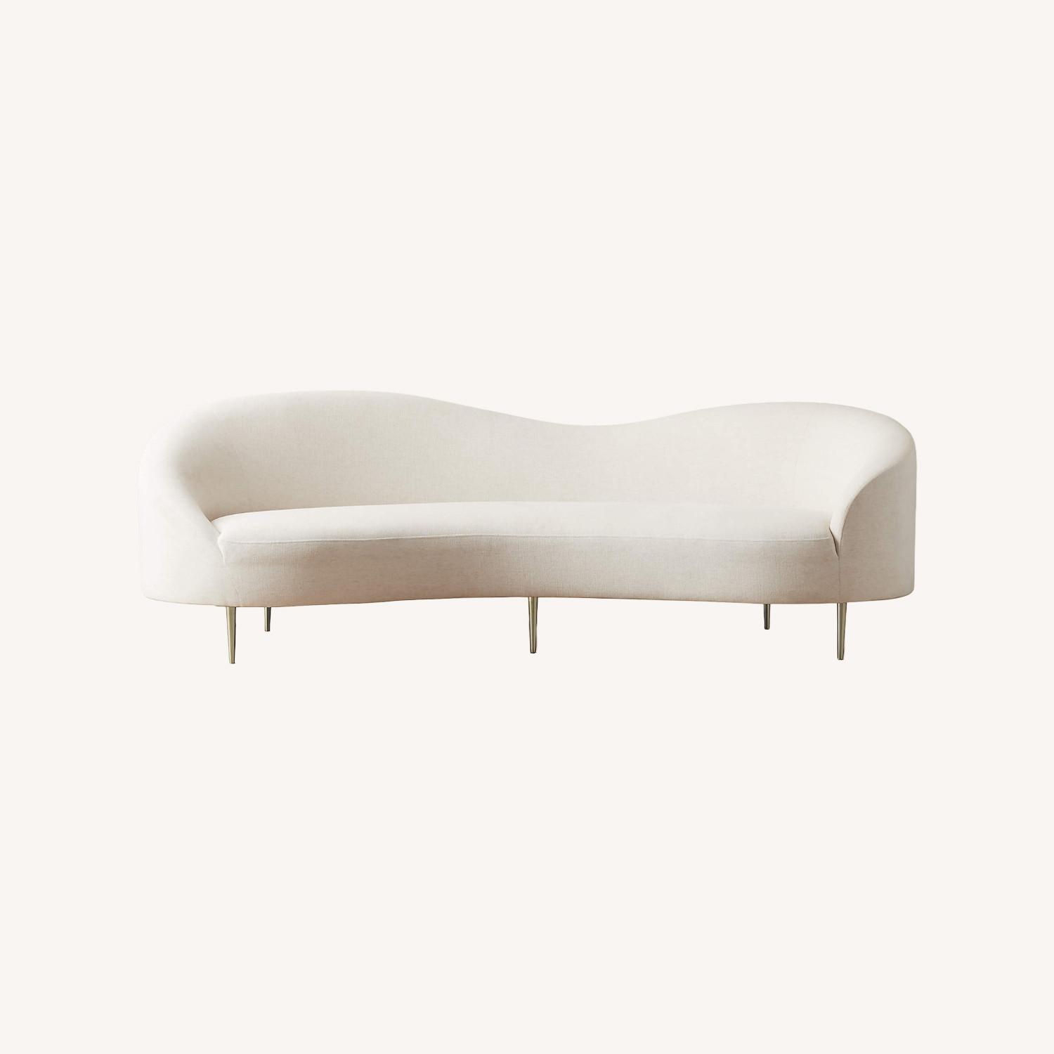 CB2 Curvo 96.5" White Performance Fabric Sofa by goop - image-0