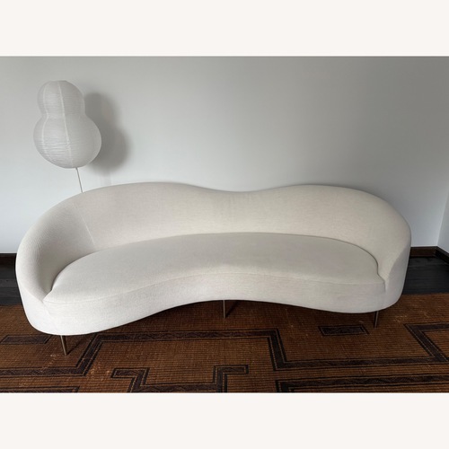Used CB2 Curvo 96.5" White Performance Fabric Sofa by goop for sale on AptDeco