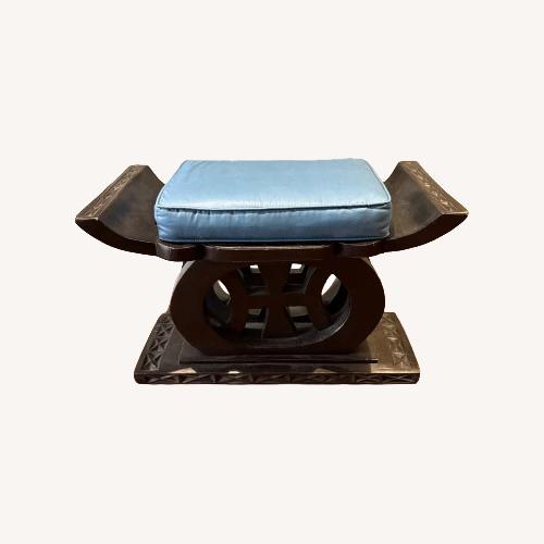 Used Hand-Carved Ottoman / Stool for sale on AptDeco