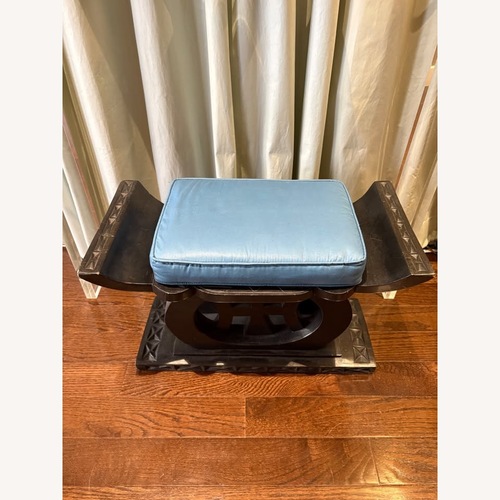 Used Hand-Carved Ottoman / Stool for sale on AptDeco