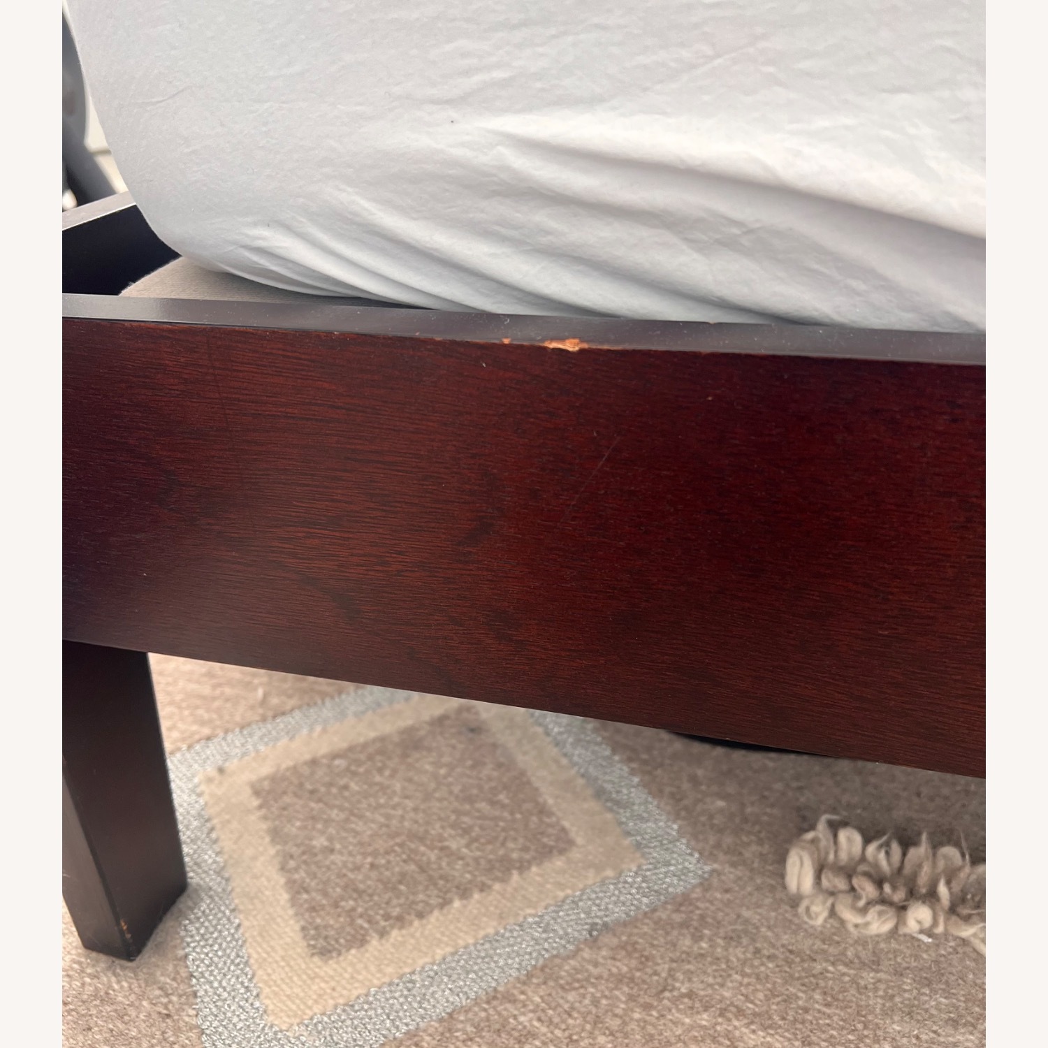 West Elm Dark Brown Simple Wood Queen Bed - image-3