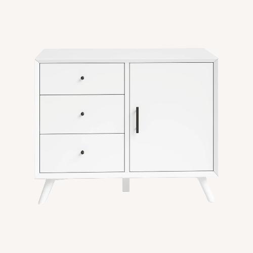 Used AllModern Williams White Wood Media Storage for sale on AptDeco