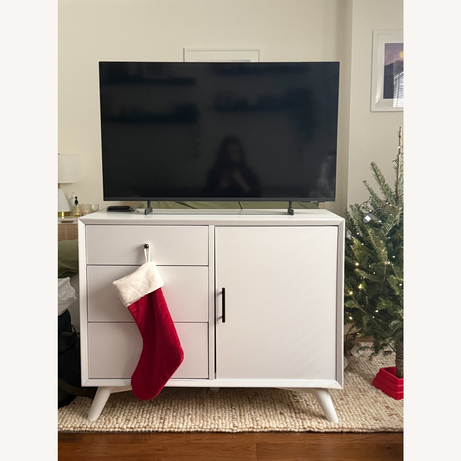 AllModern Williams White Wood Media Storage - image-1