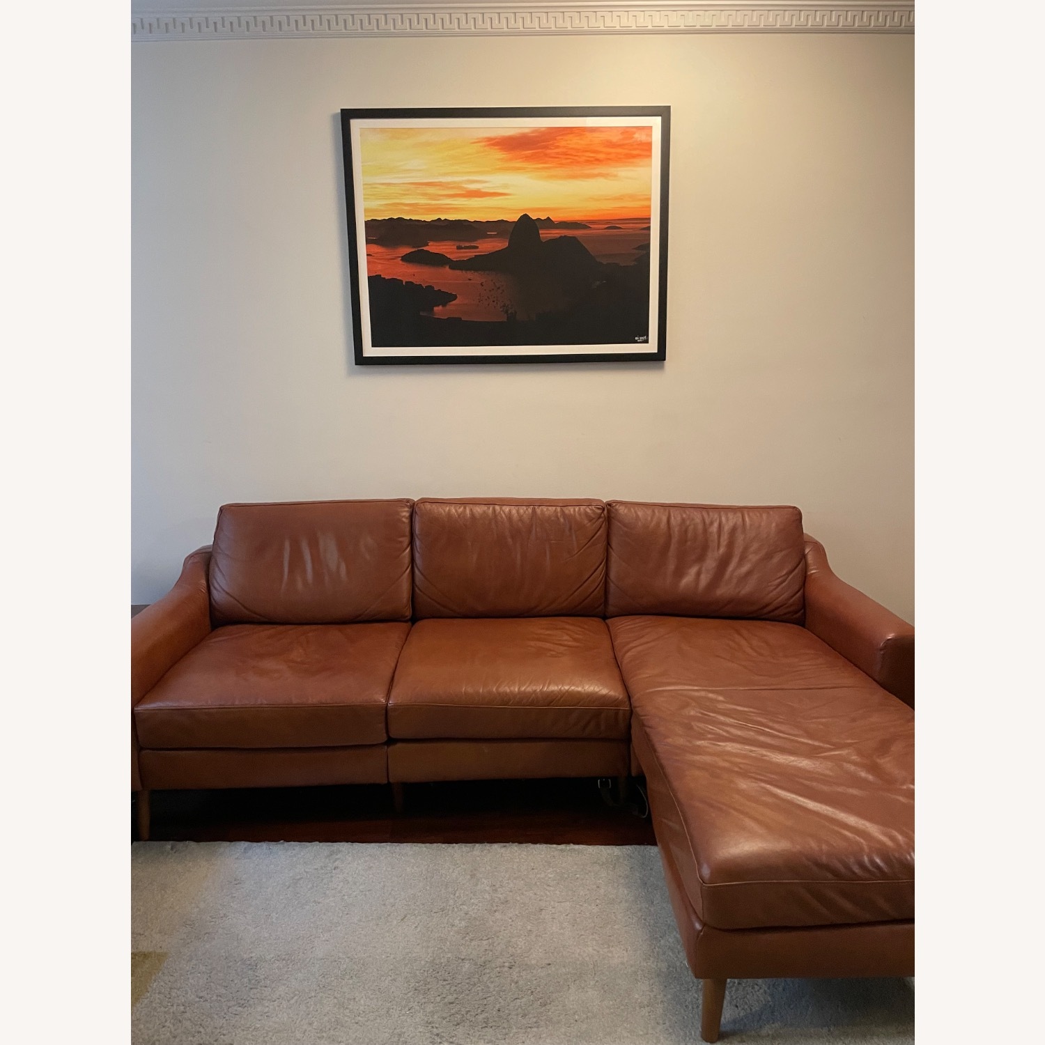 Burrow Dark Brown Leather 3+ Piece Sectional - image-1