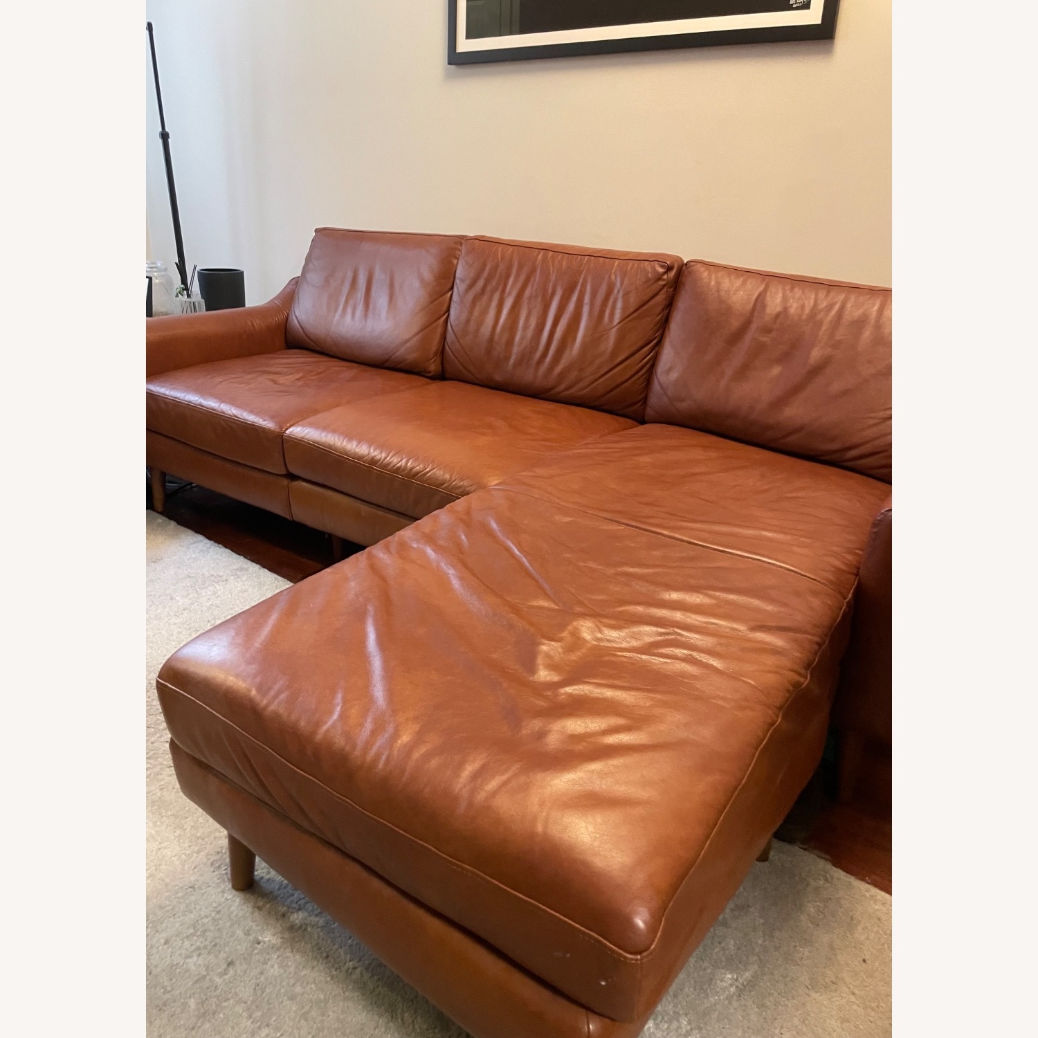 Burrow Dark Brown Leather 3+ Piece Sectional - image-2