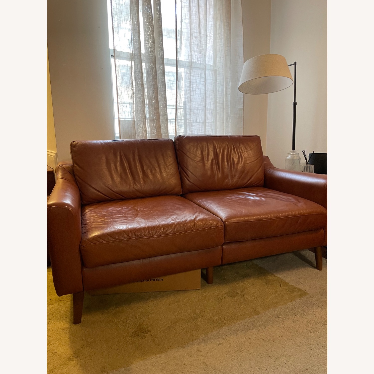 Burrow Nomad Dark Brown Leather 2 Piece Sectional - image-2