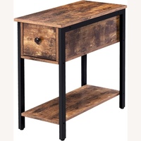 Wayfair Dark Brown Wood End Table W Storage