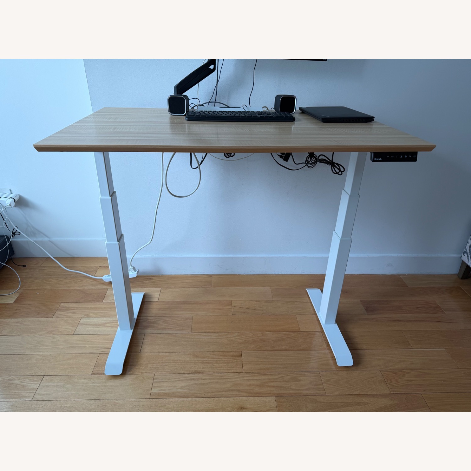 Branch Duo Standing Desk Natural Wood Desk - image-3