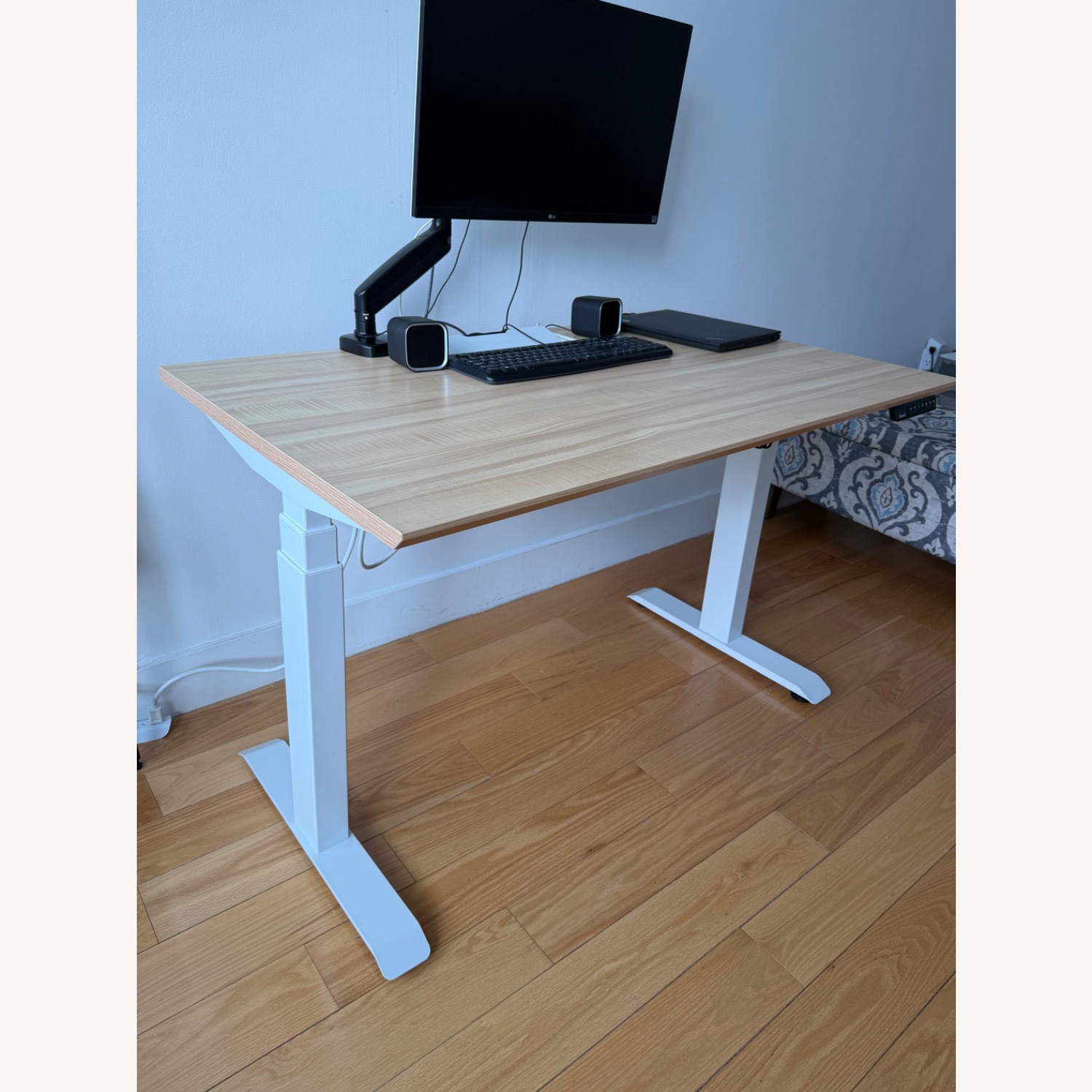 Branch Duo Standing Desk Natural Wood Desk - image-2