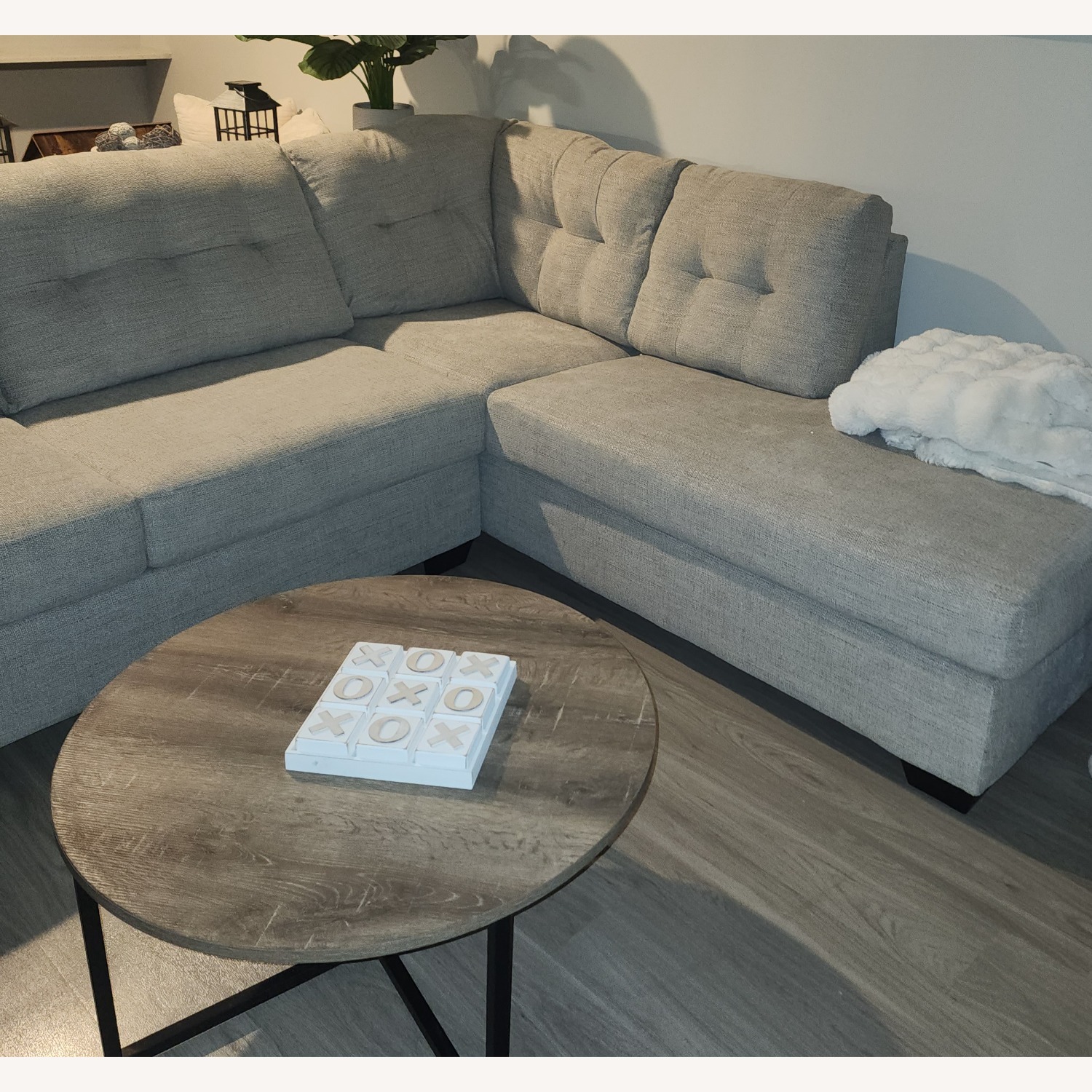 Ashley Furniture Natural Fabric 2 Piece Sectional - image-2