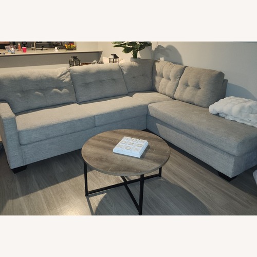 Used Ashley Furniture Natural Fabric 2 Piece Sectional for sale on AptDeco