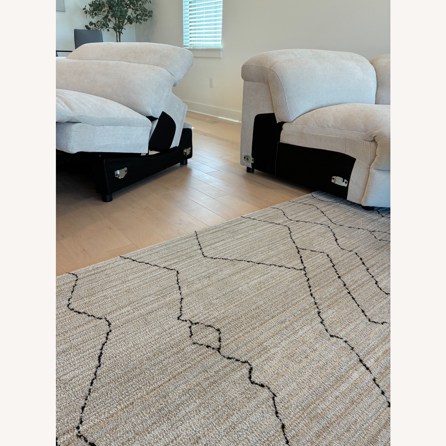 Kane's Furniture Beige Bouclé Power Reclining Couch  - image-3