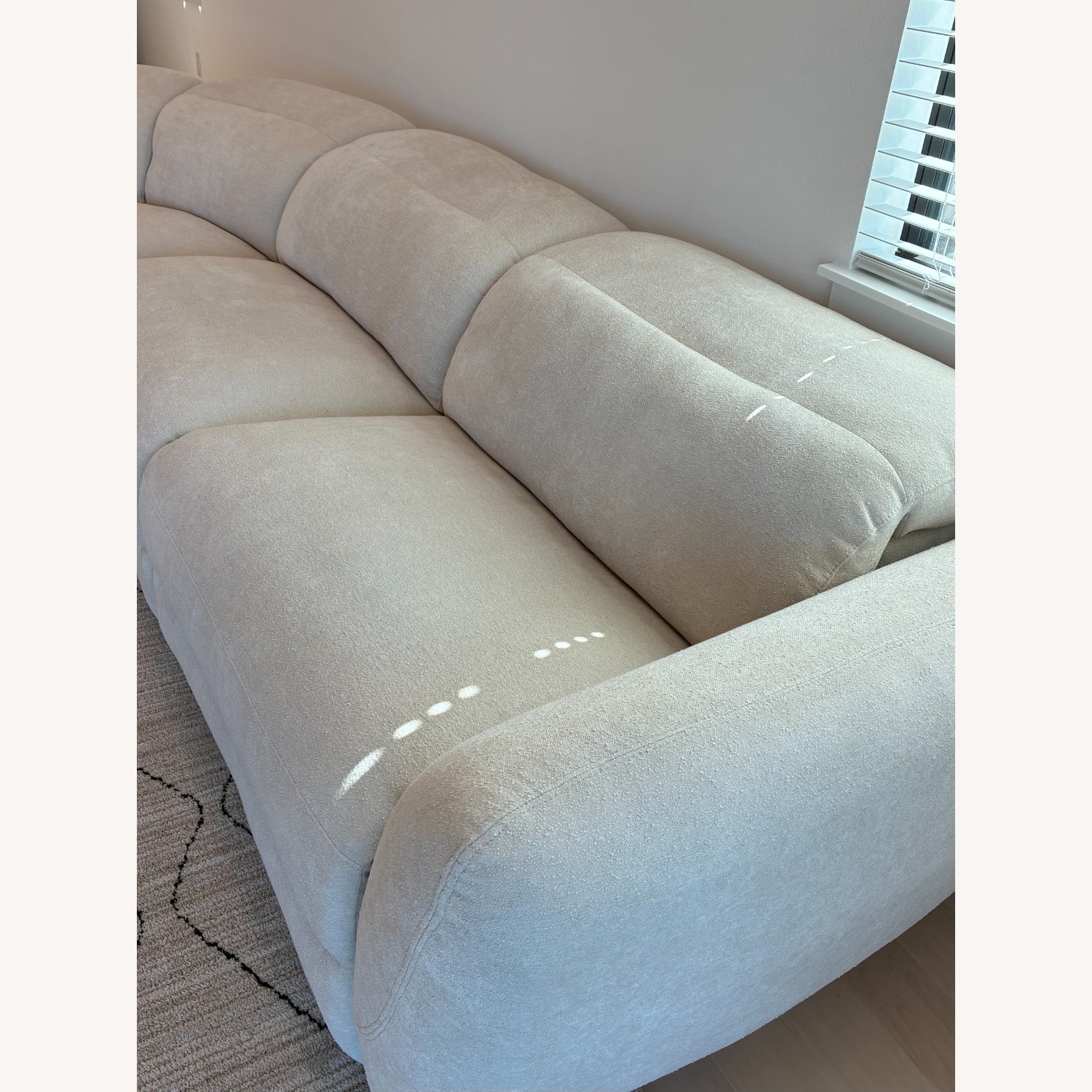 Kane's Furniture Beige Bouclé Power Reclining Couch  - image-2