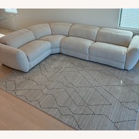 Kane's Furniture Beige Bouclé Power Reclining Couch 