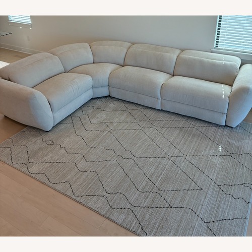 Used Kane's Furniture Beige Bouclé Power Reclining Couch  for sale on AptDeco