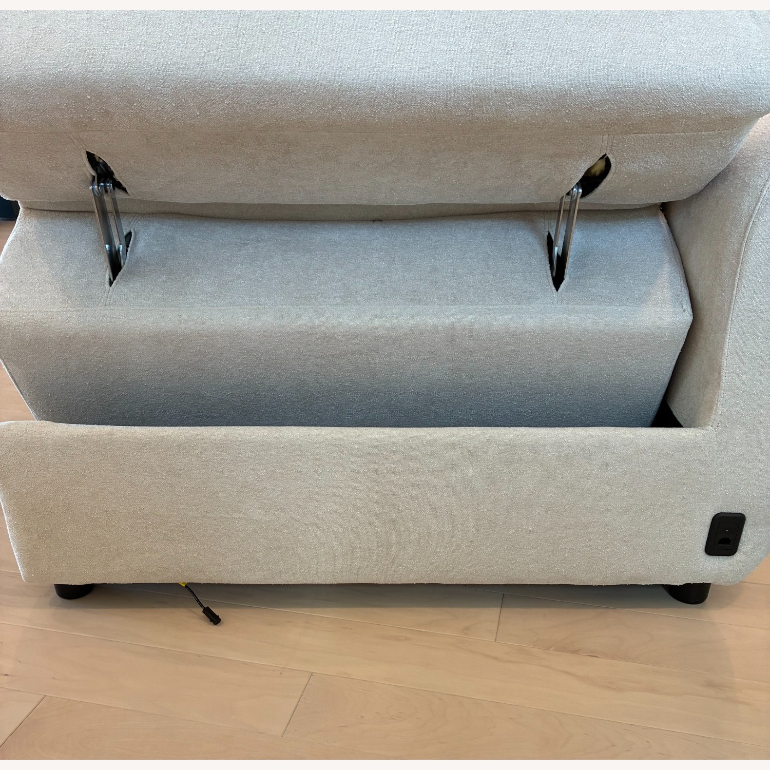 Kane's Furniture Beige Bouclé Power Reclining Couch  - image-6